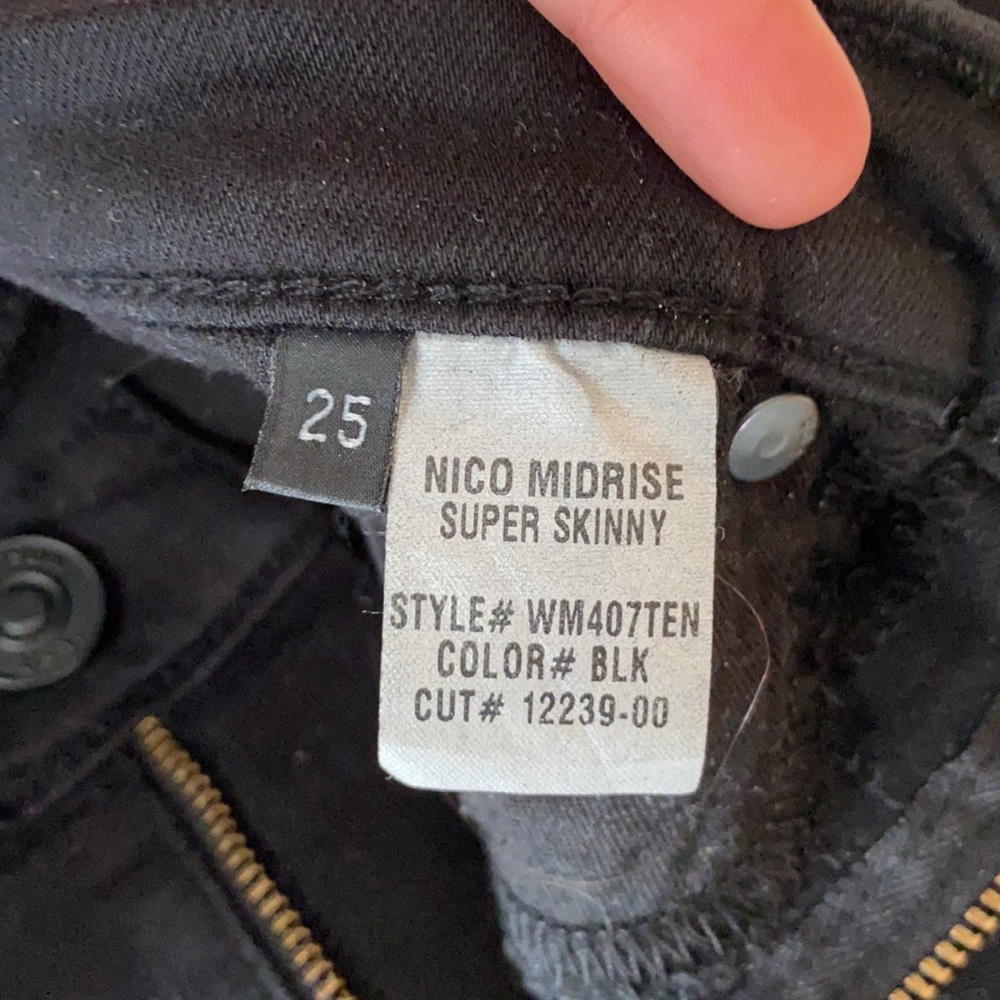 Hudson Black Skinny Jeans, waist 25, EXCELLENT condition - Picture 6 of 8